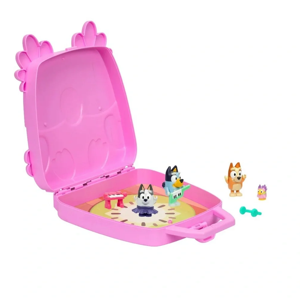 CHATTERMAX Figure Case, Includes Bluey, Bingo, Muffin and Chattermax. NEW !